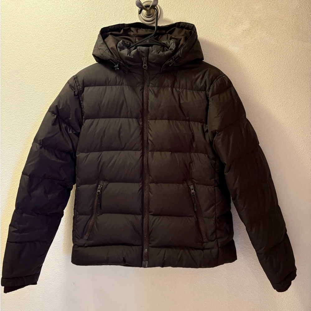 Lands' End Women's Black Quilted Hooded Puffer Jacket